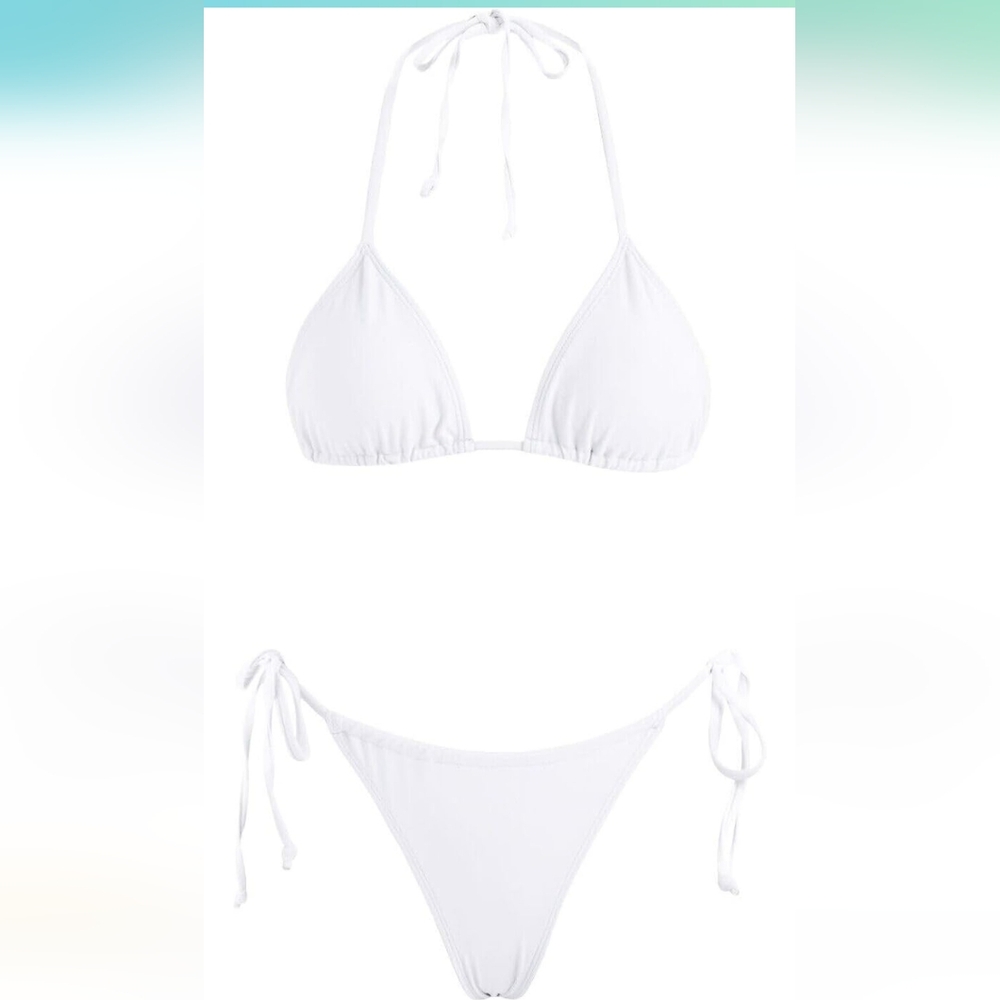 #29- 2PCS SUVIMUGA Women's Triangle Bikini Set String Swimsuit